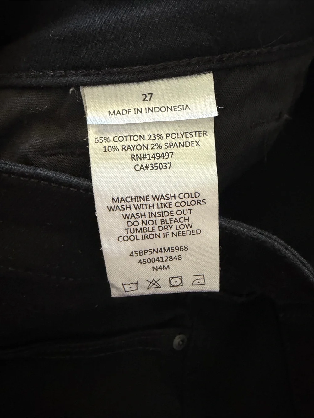 Joe's Jeans Womens Slim Black Stretch Denim - Picture 5 of 5